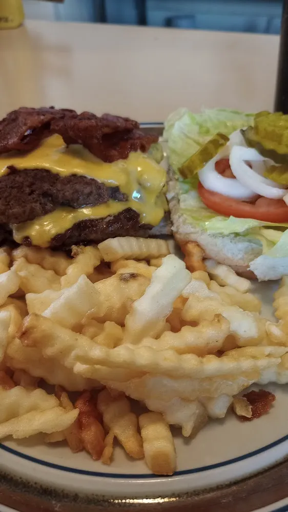 Bacon Cheeseburger and Fries