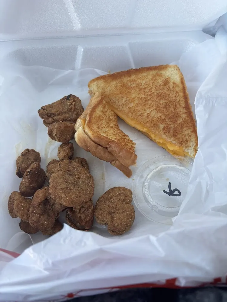 Grilled Cheese and Fried Pickles with Ranch